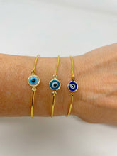 Load image into Gallery viewer, Evil Eye Bangle Bracelet