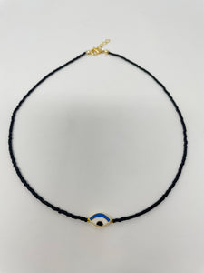 Lucky eye beads necklace