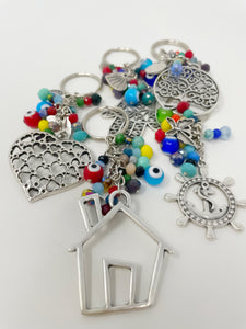 Pewter Crystal beads keychain(PCBKC)