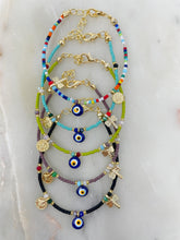 Load image into Gallery viewer, Enamel Evil Eye and Charms Bracelet(EEECBR)