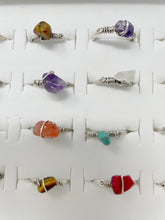 Load image into Gallery viewer, Natural Stone Silver or gold Plated Ring