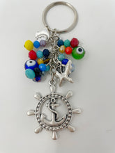 Load image into Gallery viewer, Pewter Crystal beads keychain(PCBKC)