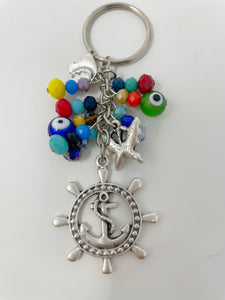 Pewter Crystal beads keychain(PCBKC)