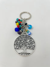 Load image into Gallery viewer, Pewter Crystal beads keychain(PCBKC)