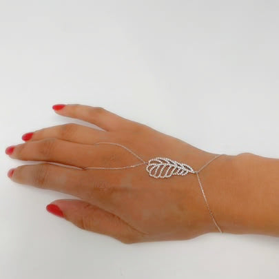 Leaf finger bracelet.