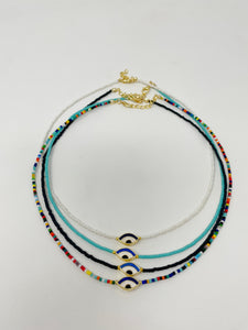 Lucky eye beads necklace