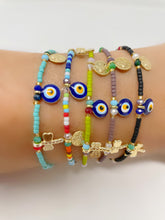 Load image into Gallery viewer, Enamel Evil Eye and Charms Bracelet(EEECBR)