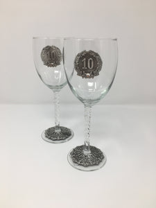 CVC A010  10th.Anniversary wine glasses.