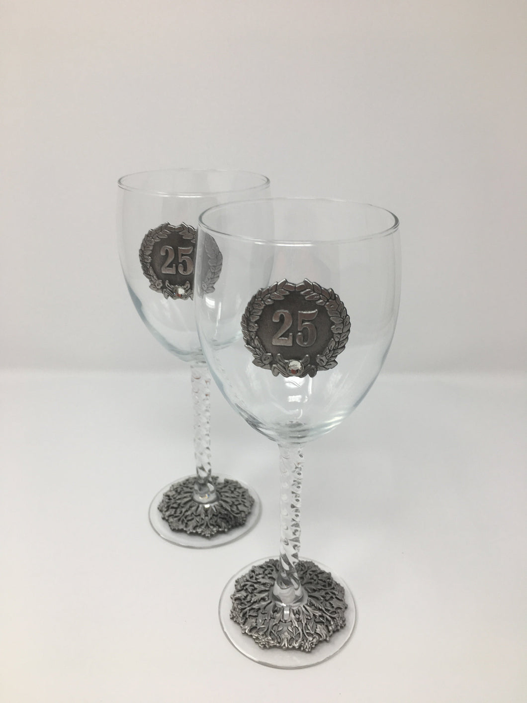 CVC A025  25th.Anniversary wine glasses.