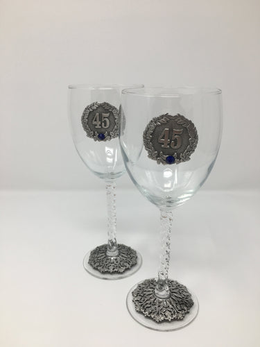 CVC A045  45th.Anniversary wine glasses