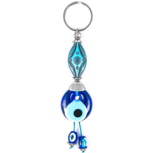 Turquoise evil eye keychain