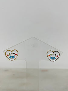 Heart 416L Stainless Steel Gold Plated Earrings