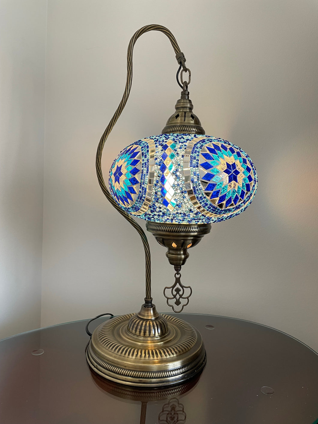 Swan mosaic table lamp XL BSM