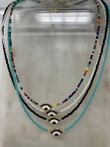 Lucky eye beads necklace