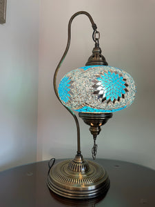 Swan mosaic table lamp XL BSG