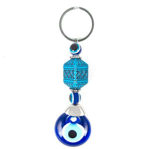 Turquoise evil eye keychain