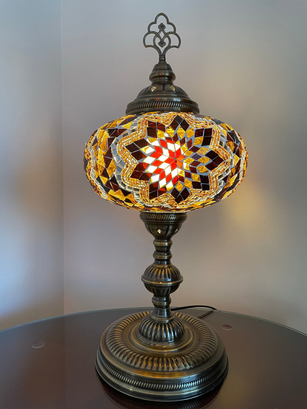 Mosaic table lamp XL ASH