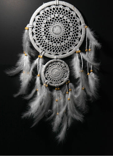 Double mandala macramé dreamcatcher