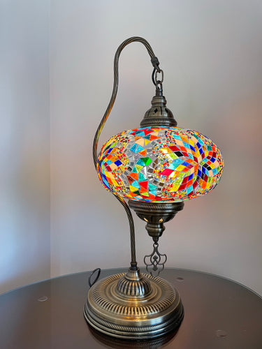 Swan mosaic table lamp XL MSG