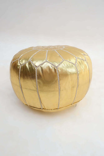 Genuine leather ottoman/pouf cover