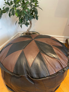 Leather Pouf