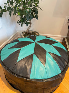 Leather Pouf