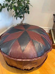 Leather Pouf