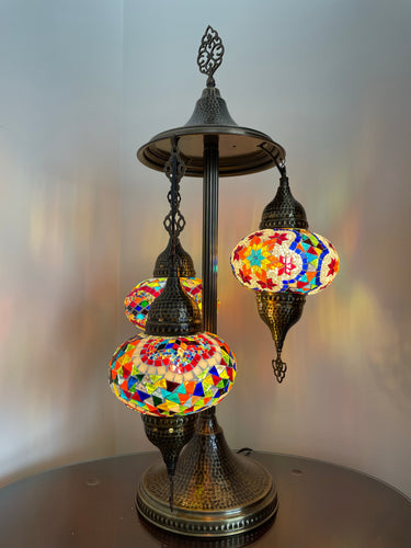 Mosaic 3 globes table lamp