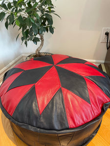 Leather Pouf