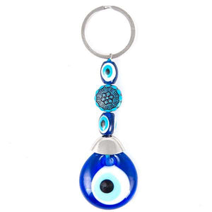 Turquoise evil eye keychain