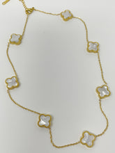 Load image into Gallery viewer, Seven Clovers Gold plated necklace