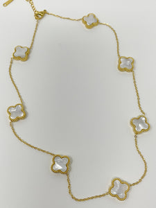 Seven Clovers Gold plated necklace