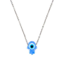 Load image into Gallery viewer, Blue hamsa necklace(BHA Neck)