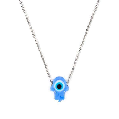 Blue hamsa necklace(BHAMT)