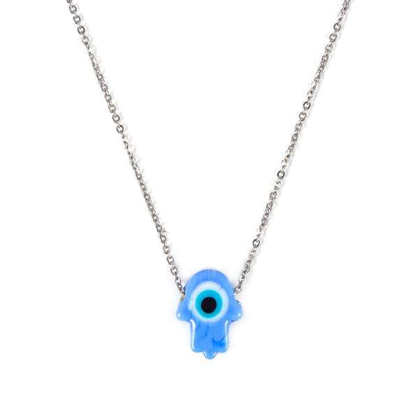 Blue hamsa necklace(BHAMT)