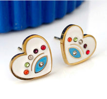 Load image into Gallery viewer, Heart 416L Stainless Steel Gold Plated Earrings