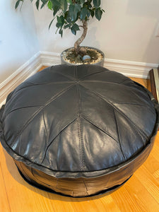 Leather Pouf