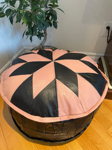 Leather Pouf