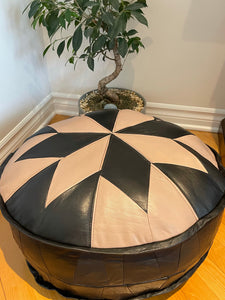 Leather Pouf