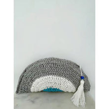 Load image into Gallery viewer, Evil eye Rafia clutch