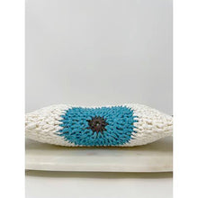 Load image into Gallery viewer, Evil eye Rafia clutch