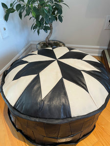 Leather Pouf