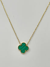 Load image into Gallery viewer, Gold Plated on Stainless Steel Clover Necklace