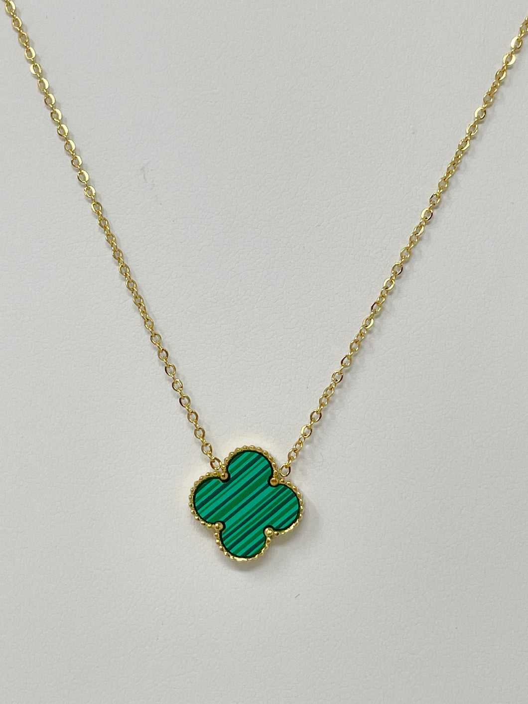 Gold Plated on Stainless Steel Clover Necklace