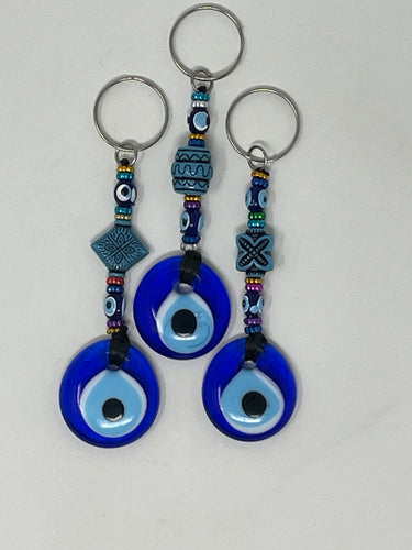 Colourful turquoise keychain