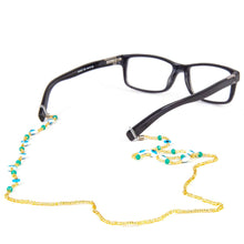 Load image into Gallery viewer, Evil eye beaded eyeglasses chain